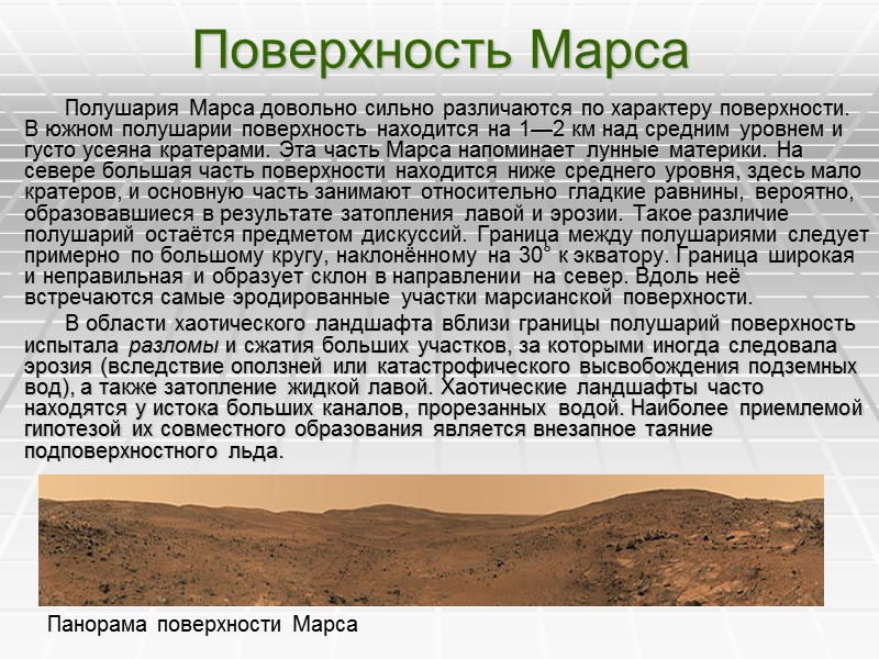 Поверхность Марса            